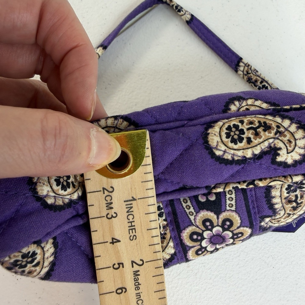 Vera Bradley Simply Violet Wristlet Wallet Purple Floral Paisley Zip ID Card - Picture 14 of 14